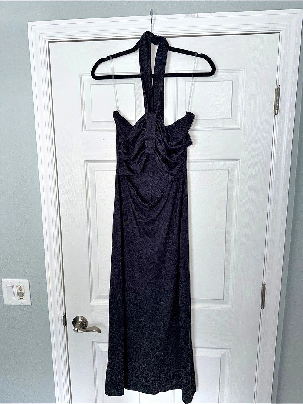 VICI Black Ruched Midi Dress NEW